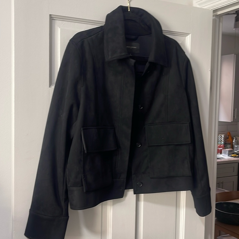 Banana Republic Faux Suede Black Jacket